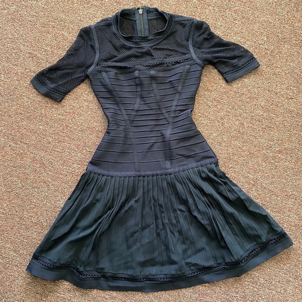 Herve Leger XS Navy Bandage dress